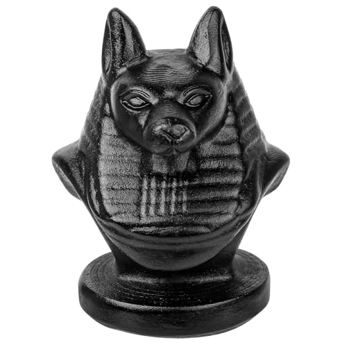 Nupuyai Hand Carved Anubis Statue for Home Decor, Natural Black Obsidian Crystal Figurine Stone Sculpture Decoration for Fengshui - style: Anubis