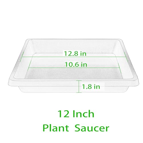 Plant Saucer 12 Inch Square 4 Pack, Plastic Plant Drip Trays, Plant Saucers for Indoors and Outdoors, Flower Pot Saucers, Saucers for Potted Plants, Planter Saucer, Plant Water Catcher Trays for Pots - color: Blue, size: 12"(4Pack)