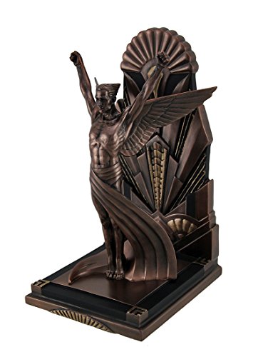 The Winged Man Metallic Copper Finish Art Deco Single Bookend Statue