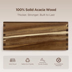 HBlife 2 Set Widened Acacia Wood Display Risers for Vendor Events, Stackable Modular Cupcake Stand Buffet Risers, Dessert Table Display Set, Tiered Display Shelves for Perfume/Figures/Collectibles