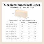 DGAZ Purse Bag Organizer Insert, Silk, Luxury Handbag Tote in Bag Shapers, Fits Kelly mini I/mini II /20/25/28/32/35/40 Bags (Craie, KL25) - color: Craie, size: KL25