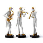 HAUCOZE Music Decor Musician Statue Saxophone Sculpture Figurine Music Lovers Gift for Studio Living Room Office 10 Inch