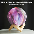 BRIGHTWORLD Moon Lamp Galaxy Lamp 5.9 inch 16 Colors LED 3D Moon Light, Remote & Touch Control Moon Night Light Gifts for Girls Boys Kids Women Birthday（Wooden Base） - style: Wooden Base