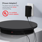 23.6In Remote Large Motorized electric turntable Rotating platform Photography Turntable Motorized lazy susan Base giratoria para for Photography,3D Scanner,Heavy duty display(Load Range:220~500lbs) - size: 23.6inch/Black/500Lbs Load