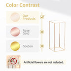 Nuptio Gold Vase for Wedding Centerpieces with Acrylic Panel - 2 Pcs 23⅝ inch Tall Vases Centerpiece for Tables Home Party Decorations - size: 23⅝ inch Tall