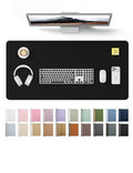 YSAGi Leather Desk Pad Protector, Office Desk Mat, Large Mouse Pad, Non-Slip PU Leather Desk Blotter, Laptop Desk Pad, Waterproof Desk Writing Pad Office and Home (Black, 35.4" x 17") - color: Black, size: 35.4" x 17"