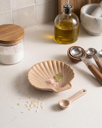 MUMREUES Ceramic Jewelry Tray Small Trinket Dish Shell Ring Holder Dish Decorative Jewelry Plate Bowl Organizing Rings Earrings Necklaces Keys Cute Room Decor Aesthetic Gifts for Mom