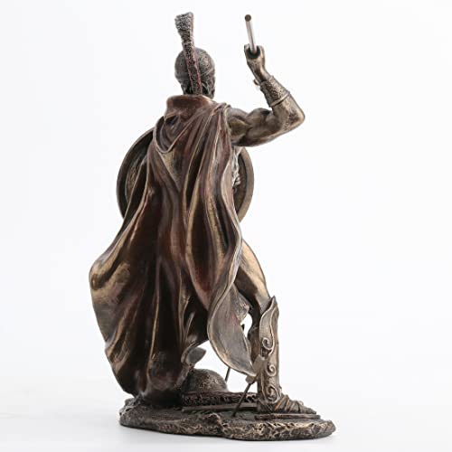VERONESE DESIGN 8.5" Tall King Leonidas Greek Warrior of Sparta Cold Cast Bronzed Resin Sculpture Statue - size: 8.5inch