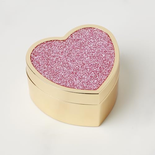 kate spade new york Sitting Pretty Pink Glitter Heart Box - style: Heart Box