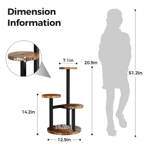 Bamworld Corner Plant Stand Indoor Metal Wood Plant Shelf Outdoor Tall Plant Stands Plant Tables Indoor Plant Rack 3 Tier Plant Stand Garden Accessories for Living Room Balcony Patio - size: 3 Tier