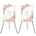 Easel Stand for Wedding Sign & Poster 63'' Easels for Display Portable Art Easel for Floor Adjustable Metal Easel Black 2 Pack - style: Black 2 Pack