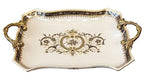Fruit Bowl European-Style Luxury Villa Coffee Table Fruit Plate Ornaments American-Style Ceramic Tray Soft Decorations Trays