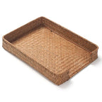 Seagrass Letter Tray for A4 File Woven Desk Tray Organizer for Paper Folder Mail Document Magazine Storage Basket for Office
