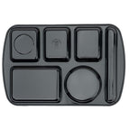 GET Modern Plastic Black 10 Inch x 15 Inch Cafeteria Tray Caddy (4 Pack) - color: Black, size: 10" x 15", style: 4 Pack Left Handed Trays