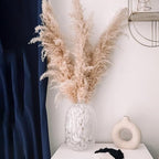 White Glass Vase, Large Glass Vase for Flowers, Modern Flower Vases, Tall Floor Vases for Living Room, Dining Table, Mantle, Shelf, Wedding, Office, 10 Inches - color: White