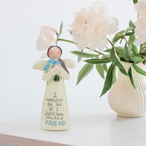 kullder Angel Figurines, Friendship Gifts for Women -Resin Friend Figurines, Guardian Angel Statue, Best Friend Birthday Gifts for Women, Bestie Gift, Friends Hand-Painted Figure Memorial Gift - color: Friend Angel Figurine