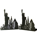 One Pair Fashion Modern Landmark Theme Style Thickening Iron Library School Metal Bookends Book End Perfect Mother's Day Gift (New York Statue) - color: Statue of Liberty