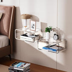 Acrylic Floating Nightstand, Bedside Table, Nightstand Shelf Wall Mounted Bedside Shelf (Clear, Small) - color: Clear