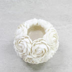 Handmade Seashell Rose Candle Holder, Natural White Shell Tealight & Votive Holder, Coastal Beach House Decor, 2 Sizes (Large (4.3 in Diameter)) - size: Large (4.3 in diameter)