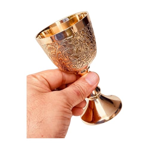 ALADEAN Vintage Chalice Goblet | 1x Royal Wine Cups of King Arthur - Renaissance Medieval Gifts for Communion, Christmas Wedding Anniversary Drinkware Pack of 1pc (Prince Goblet) - style: Prince Goblet