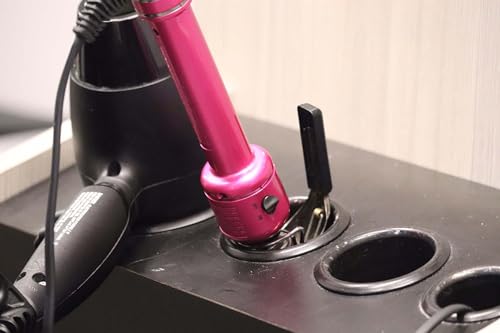Premium Salon Appliance Stainless Steel Holder Package - 3" Blow Dryer Ring, 2" Curling Iron Ring, and Flat Iron Organizer Set - size: Pack with 2" Curling Iron Ring
