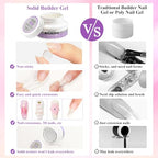 MIZHSE 3D Gel Nail Art Sculpting Gel, 60g Large Capacity Non-Sticky Clear Solid Builder Gels for Nails, Molding Hard Gels for Nail Art Charms, U V LED, with Gold Chrome Powder & Silicone Flower Mold - color: 0-0-Clear