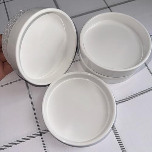 Yukfona Plant Saucer Pot Tray Planter Saucers 4 Pack 4 in,5 6 7 8 9 10 11 12 13 Inch for Indoors Outdoor, Durable Sturdy Ceramic Flower Drainage drip Water Tray for Glazed Pots Base (4 Inch-White) - color: White, size: (4.5"/4.1")-4pack