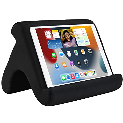 SAMHOUSING Tablet Pillow Stand - 3 Viewing Angles, Compatible with Tablets, Phones & iPad Pro 9.7, 10.5, 12.9 Air Mini 4, Kindle, E-Reader & Books (Black) - color: Black