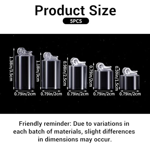 5 Pack Clear Ring Display Stand, Acrylic Ring Display Holder, Cylinder Jewelry Stand Organizer for Wedding Engagement Rings, Sturdy Solid Showcase for Photography Boutique Cosmetic Crafts