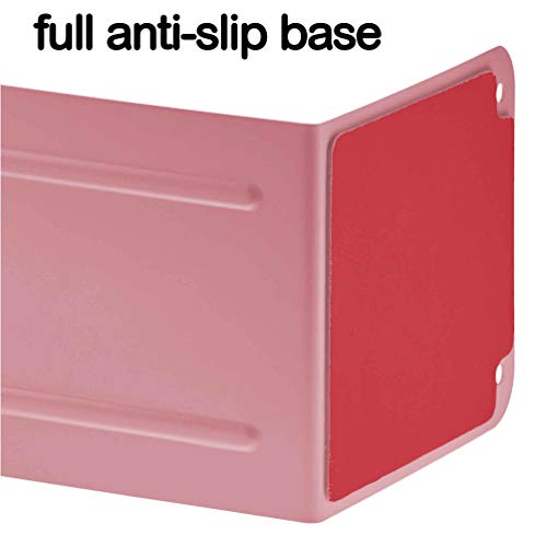 Acrimet Steel Metal Bookends for Shelves, Heavy Duty, for Large Books, 6 7/8" Tall X 4" Wide X 4 1/2" Deep, Pink Colored, 1 Pair - color: Pink