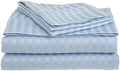 Italian 1500 Thread Count Heavy Soft Egyptian Cotton Sheet Set DEEP Pocket, Queen, Light Blue Stripe, Premium Italian Finish (Features : Fully Elastic Fitted Sheet Fits 7-9" Pocket) - color: Light Blue ( Stripe ), size: Queen Size (Fits 7-9 in Pockets)
