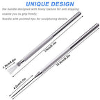 3 Sizes Rubber Pottery Clay Ribs + 3 Pcs Sculpture Pottery Molding Scraper Cutter + 1 Clay Ceramic Needle + 1 Feather Wire Texture Detail Tools Crafts for Sculpting Texturing Artists Modeling Potter