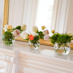 32 Pack Glass Bubble Vases, Small Clear Bud Vases (3 Textures 2 Sizes) Round Mini Globe Bubble Bowl Vases Bulk for Table Centerpieces, Candle Holders, Wedding Event & Home Decor
