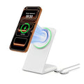 Mag.Safe Charger Stand, Magnetic Wireless Charging Station for iPhone 17/16/15/14/13/12 Series (Lunar White) - color: Lunar White