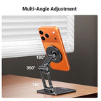 UGREEN Magnetic Phone Stand Compatible with MagSafe Holder for Desk Ergonomic Design Adjustable, Aluminum Cell Phone Stand Compatible for iPhone 17 Air 16 15 14 13 12 Pro Max and MagSafe Case, Black - color: Black