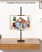 Adjustable Tabletop Easel Stand, Picture Easels for Display Up to 29" H, Metal Picture Frame Holder Stand Table for Art, Photo (Black) - color: black