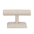 MOOCA Linen Covered Wood Jewelry Display, Jewelry Stand, Bracelet Holder Display, Watch Stand, Bracelet Stand, Tan Linen - color: Tan Linen