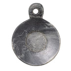 Hand-Carved Marble Dish with Handle, Grey - color: Gray, size: 5" x 4"