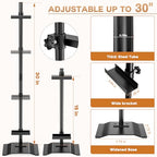 USION Adjustable Tabletop Easel Stand, Picture Easels for Display Up to 30" H, Heavy duty Metal Picture Frame Holder Stand Table top for Art, Photo, Canvas(Black)