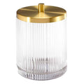Nicole Miller - Covered Jar, Glass Countertop Accessories, Dorm Room Essentials (Louise Collection, Clear) - size: Jar
