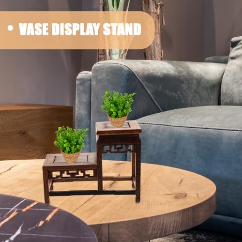 Gadpiparty Chicken Wenge Wood Base Display Stand 7.5X5.7X3.4 Inch Riser for Vases Statues and Home D Cor Accents