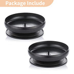Set of 2 Black Iron Pillar Candle Holders Spike Candle Holder 3.6"/ 9cm Diameter. Ideal for Wax or LED Candle Gardens, Spa, and Aromatherapy, Incense Cones, Wedding, Party, Spa, as Pedestal - size: 2 Pcs