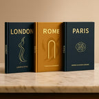 Decorative Coffee Table Books Set of 3 – Faux Books for Home Decor, Bookshelf Styling, Entry Table Decor (Paris, Rome, London) – THORZA