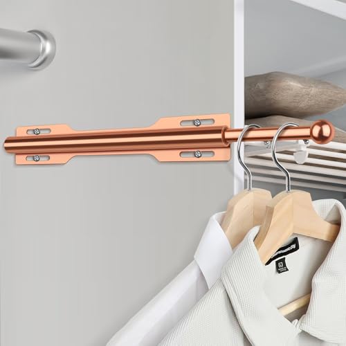 12" Valet Rod for Closet Pull Out (2 Pack, Rose Gold) - color: Rose Gold, size: 2 Pack