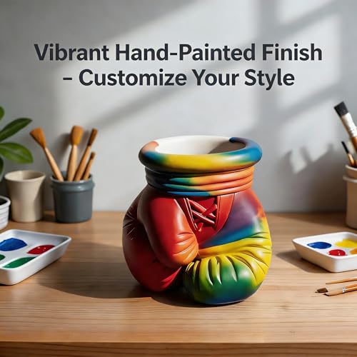 1Pc 3D Boxing Glove Silicone Mold Unique Sports Epoxy Resin Mold for Concrete Casting Succulent Planters, Candle Holders, Desk Pen Cups & DIY Craft Home Decor Handmade Gifts Flexible - color: Boxing Glove Resin Mold