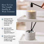 Airy Abode Candle Wick Trimmer and Candle Snuffer Accessory Set – Pick Your Color - color: Black