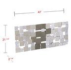 SEI Furniture Wavson Wall Sculpture, Geometric 3D Design, Unique Mounting Wall Art, Silver, 47.00" x 2.25"