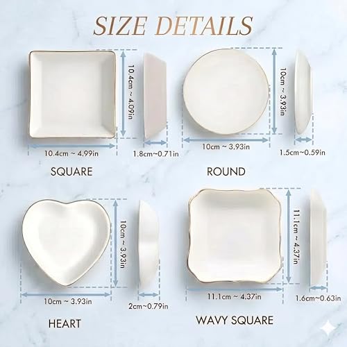 Customized Photo Jewelry Tray Mom Mother’s Day Unique Trinket Dish Round Square Ceramic Keepsake Plate Personalised Picture Vanity Bowl Porcelain Ring Holder Birthday Present Grandma Daughter Son - color: Design 05