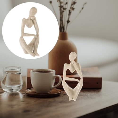 STOBAZA Abstract Thinker Statue Minimalist Figurine for and Office Decor Aesthetic Desktop Ornament Lightweight and Easy to Clean Abstract Sculpture for Unique Style