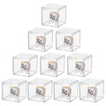 10 Pack Championship Ring Display Case Clear Acrylic Case Display Box for Sports Baseball Basketball Softball Golf Single Ring Coin Holder Stand, 2.16 Inch - size: 10 Pack